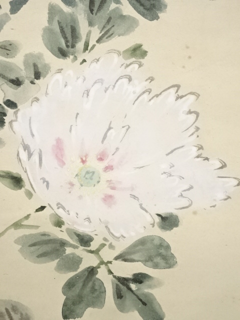 道具 ] - 道具 渡辺清筆 花図 肉筆紙本掛軸（保護箱）□z | ネット